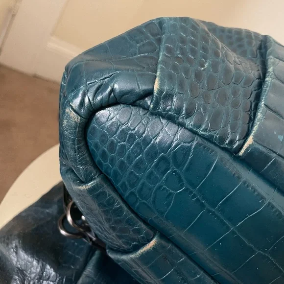 Coach Madison Embossed Croc Sophia Satchel - Picture 5 of 14